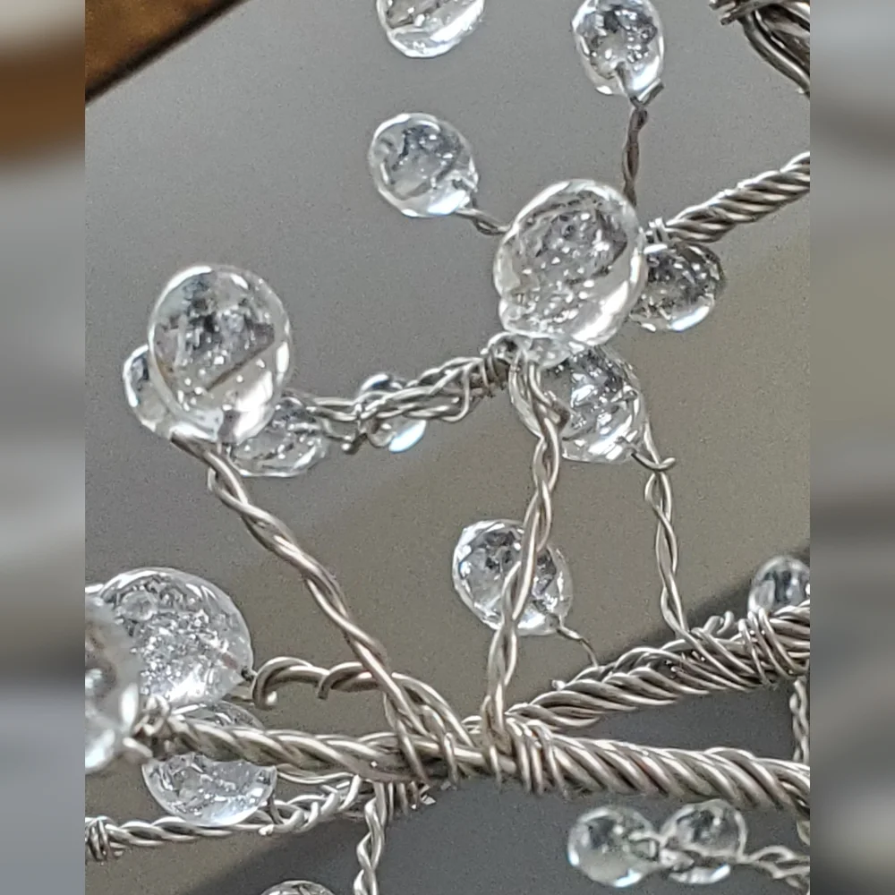 Crate&Barrel Silver Crystal Tree Accent